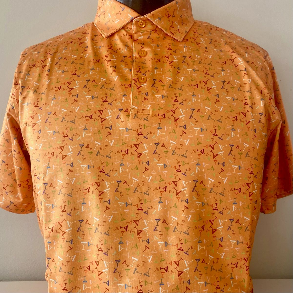 CS Orange Cocktails Print Polo