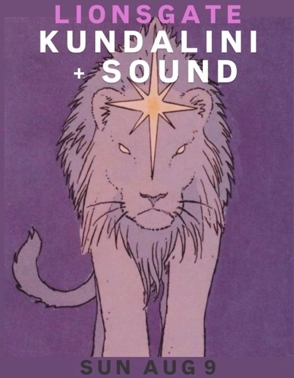 Illustration of a lion with a star on its forehead and event text.