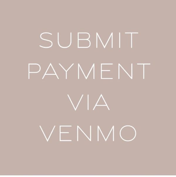 Text instructing to submit payment via Venmo on a beige background.