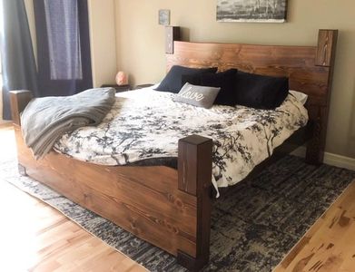 Timber live edge bed BC