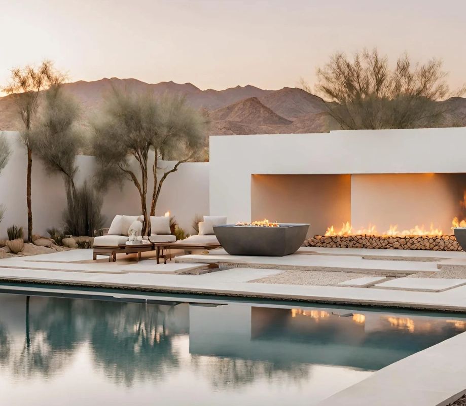 Custom built outdoor living space