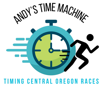 Logo of Timing Central Oregon Races with a stopwatch.