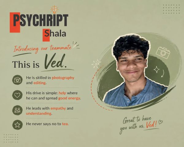 Introducing Ved, a skilled photographer and editor with empathy and good energy.