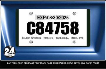 ORDER TODAY Specialty and Personalized Tags 24HrsCarTags.com ONLINE ORDER TODAY/RUSH/FAST TURNROUND