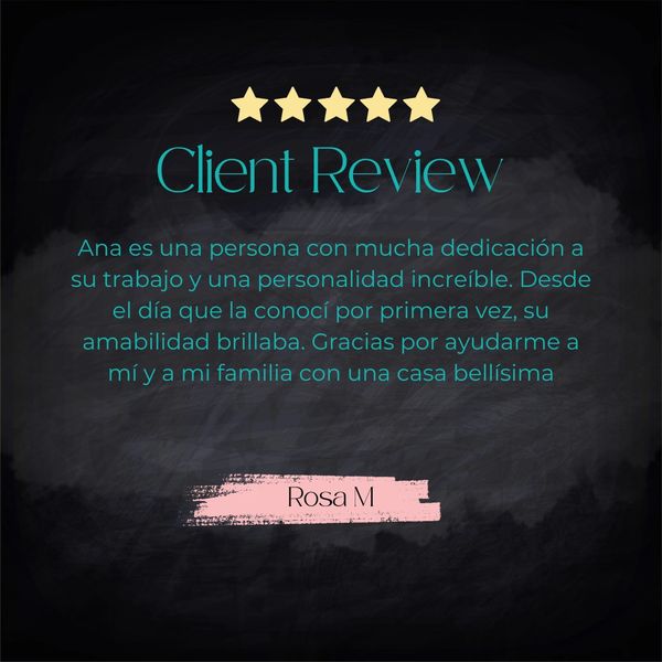 5 Star Client Review in Spanish