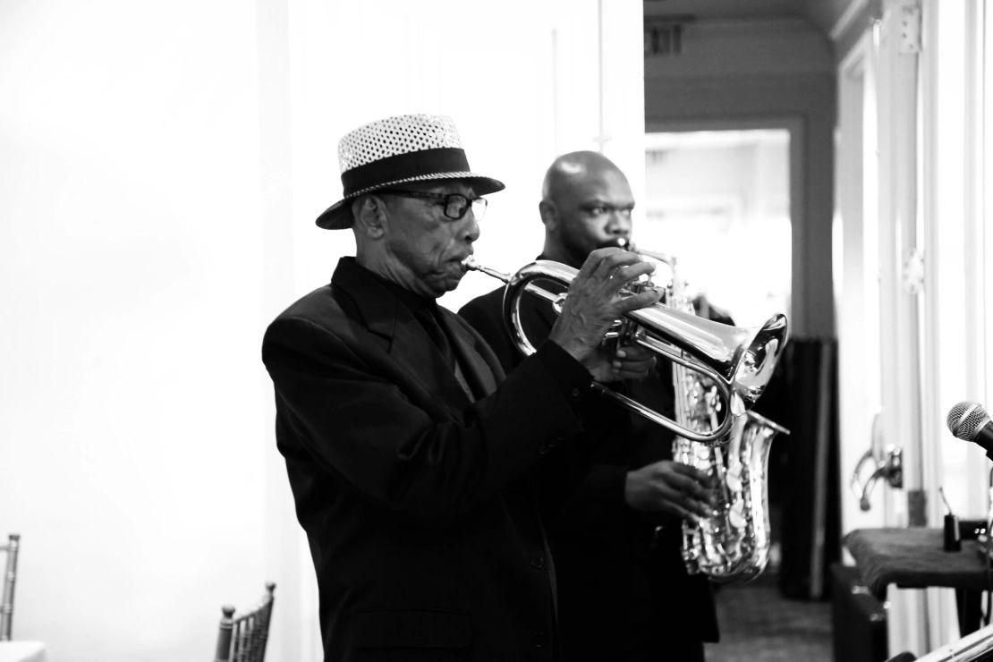 Band performing live