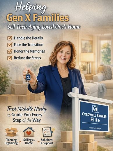 Real estate agent helping Gen X families sell their aging loved ones' homes.