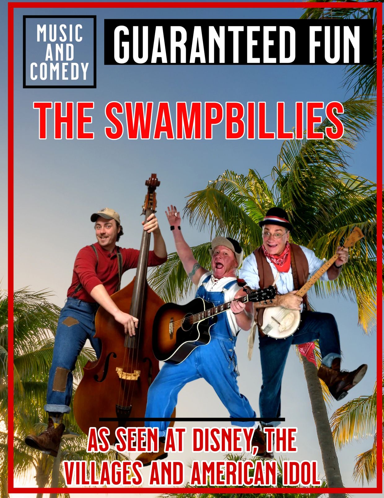 The Swampbillies music and comedy group poster.