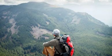 A backpackers who solo travels, the digital nomad, searching for their place within the world.