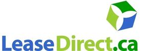 LeaseDirect.ca logo with blue and green text and cube design.