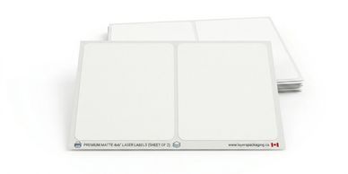 Laser sheet labels and sheet labels for shipping, address, and barcode printing applications