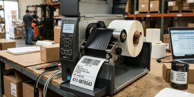 Thermal transfer labels, direct thermal labels, and laser labels for shipping, barcode printing