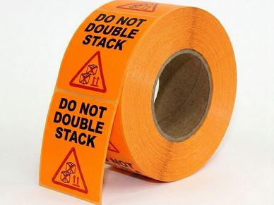Warning labels and handling labels for safe shipping and industrial packaging