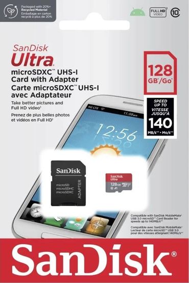 Sandisk Ultra 128gb MicroSDXC memory card