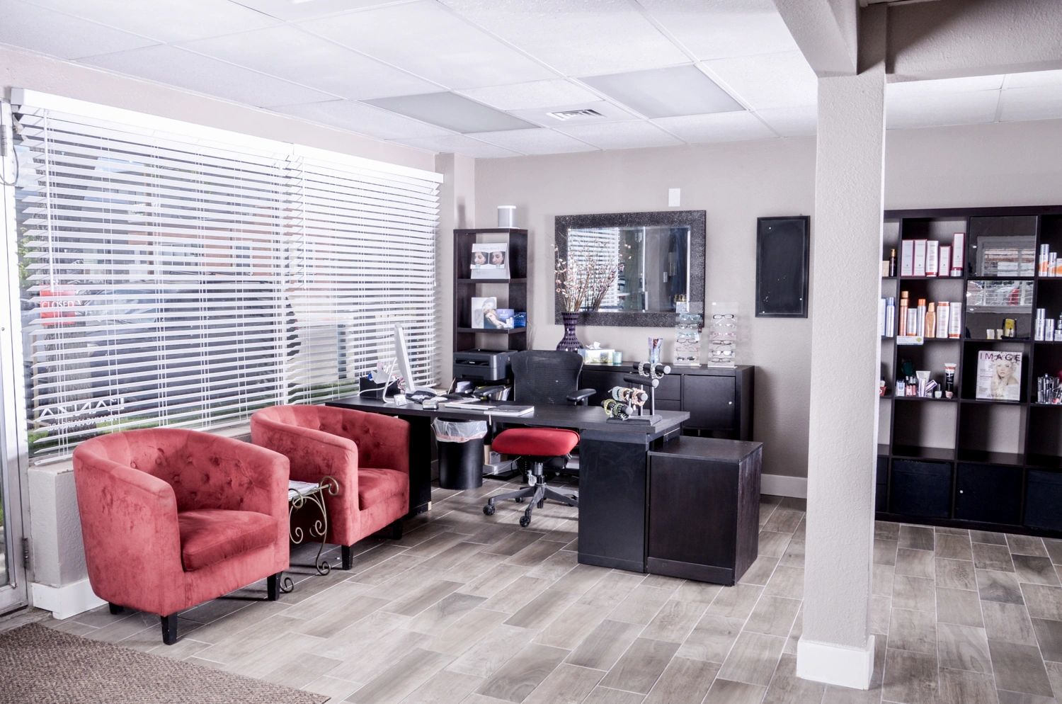 Clean, professional medical spa treatment room with neutral tones at Spa In the City in Denver