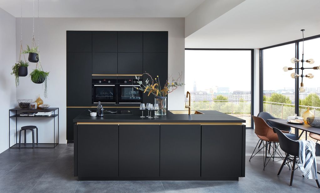 Nobilia Line-N easytouch graphite black Matt anti-fingerprint kitchen