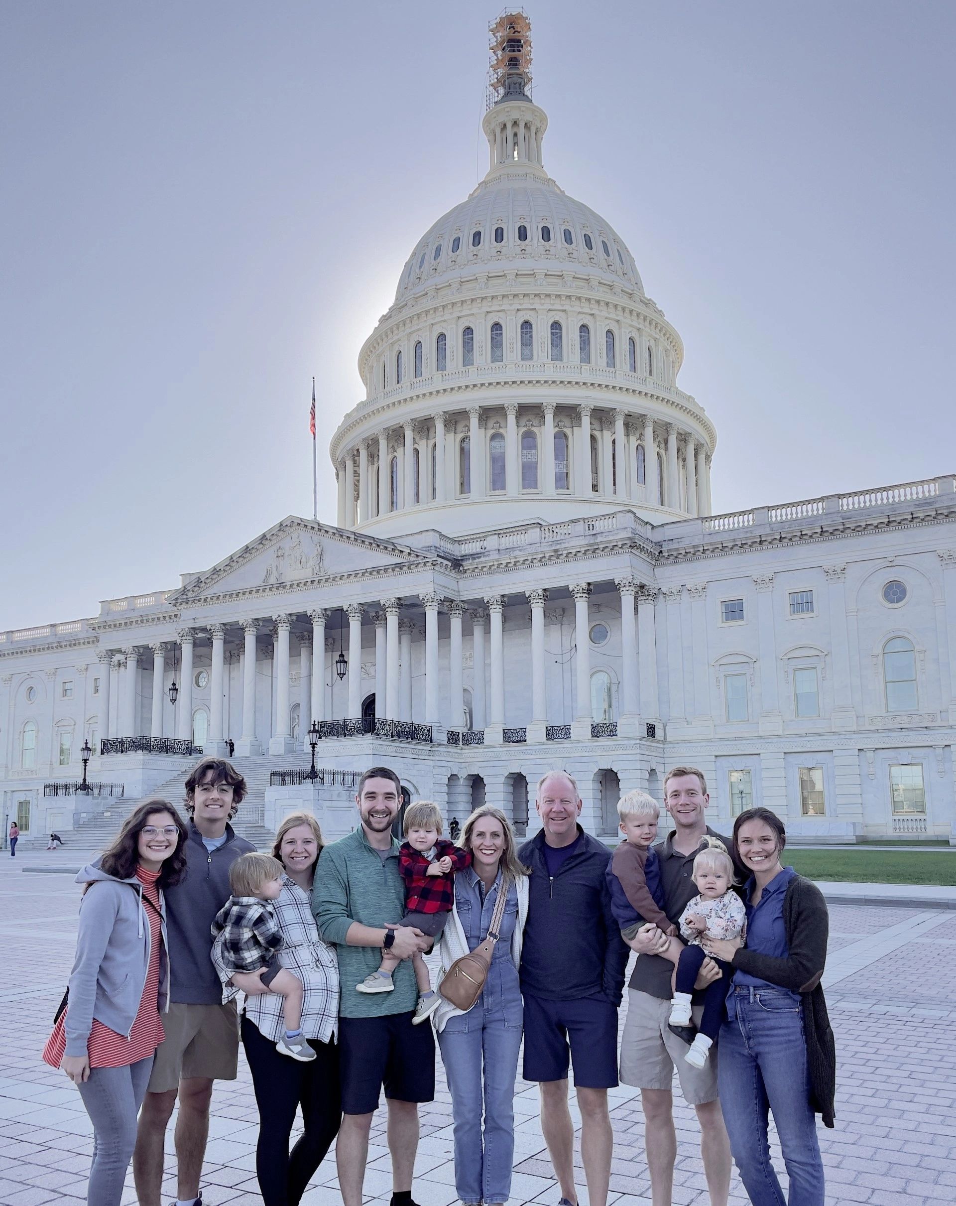 Jamie and his family at the United States Capital building