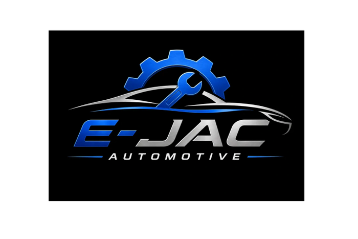 E-JAC Automotive logo with car silhouette and wrench gear symbol.