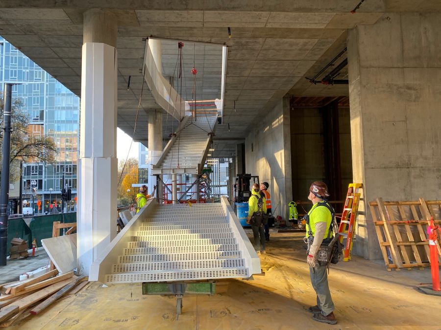 Steel construction site