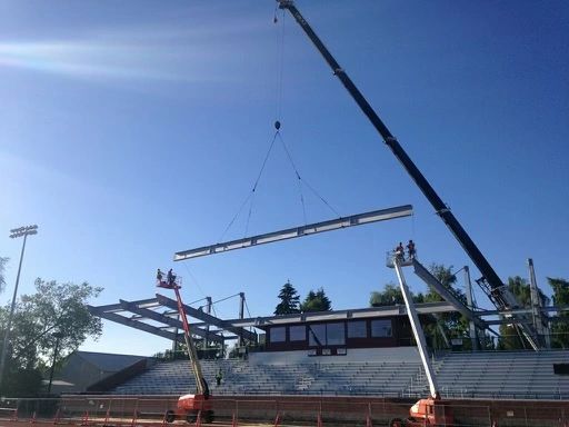 Steel beam erection