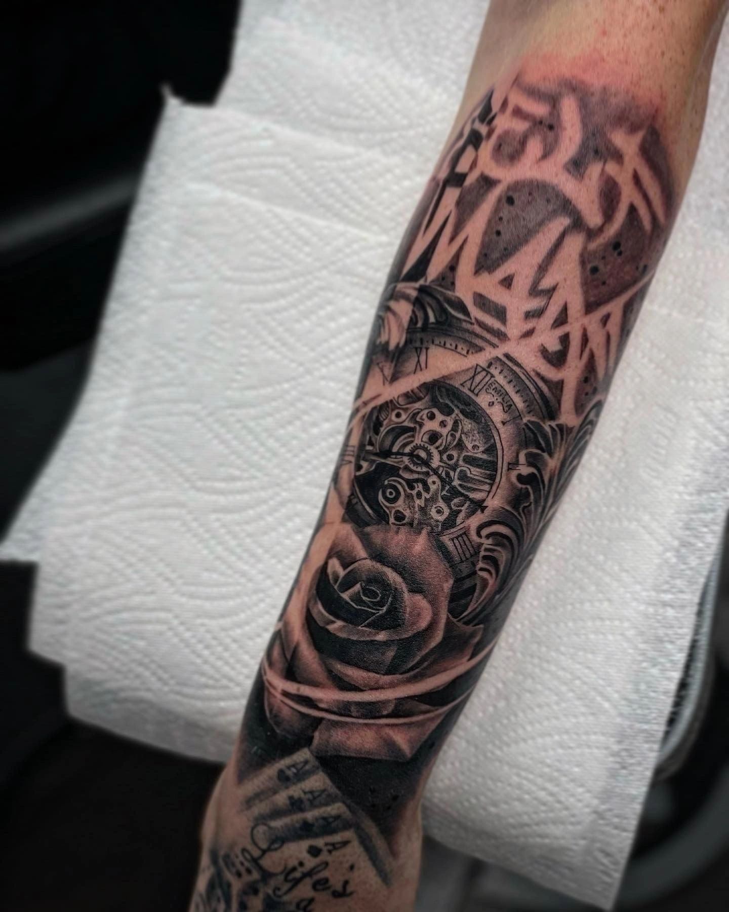 Black and Grey Tattoo Sleeve