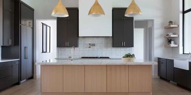sleek lines in a modern kitchen