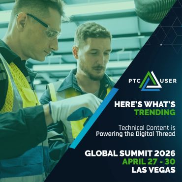 Promotion for PTC User Global Summit 2026 in Las Vegas.