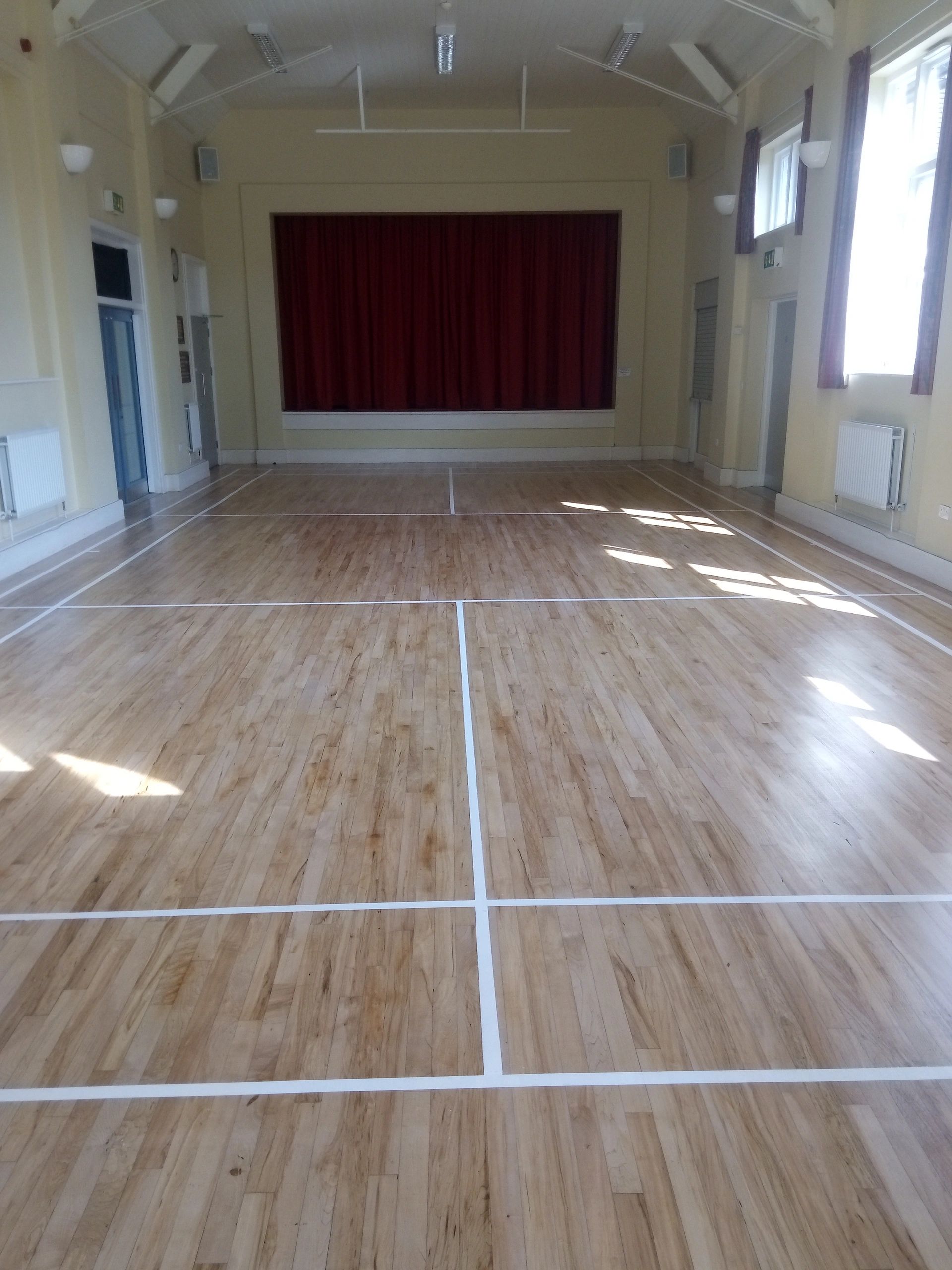 Village hall badminton court