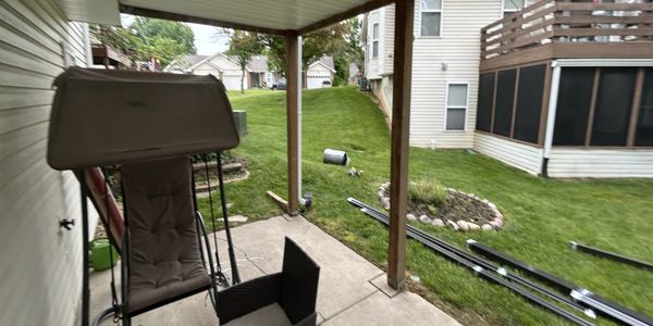 downstairs patio cover turned into a screen room for protections against the bugs and debris. 
