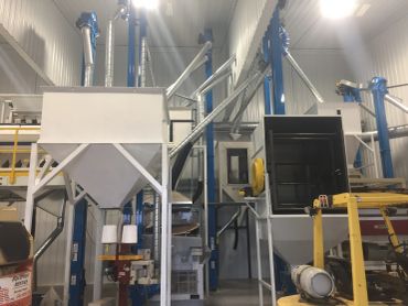 Industrial machinery setup in a factory environment.