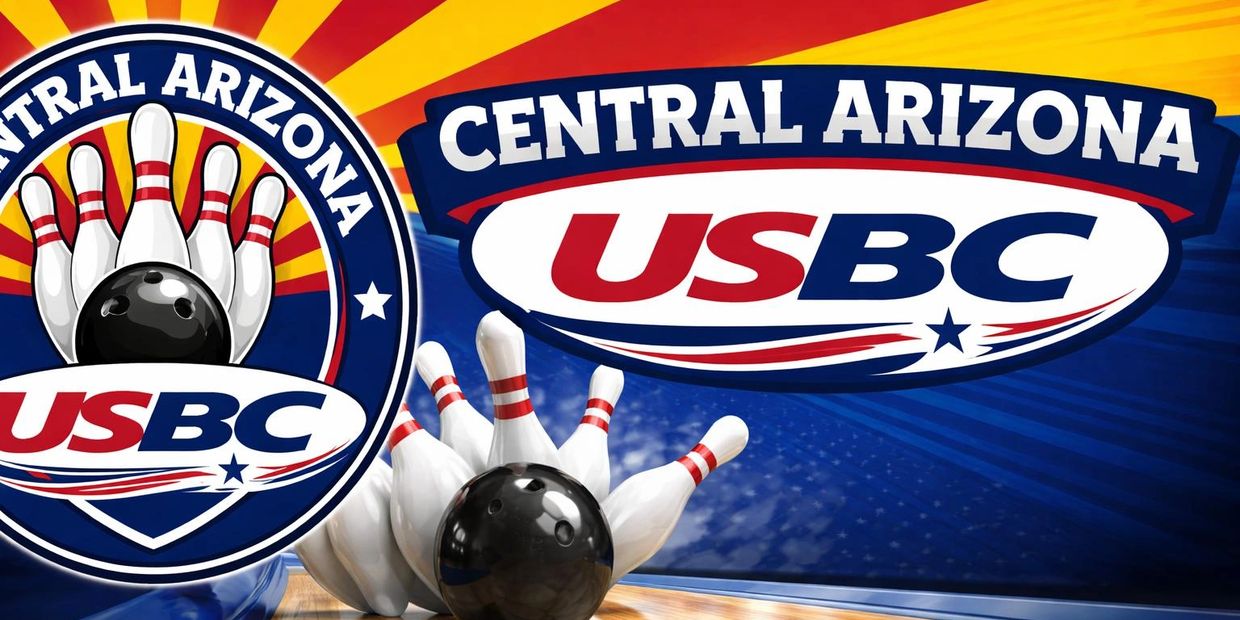 Central Arizona USBC logo with bowling pins and ball.