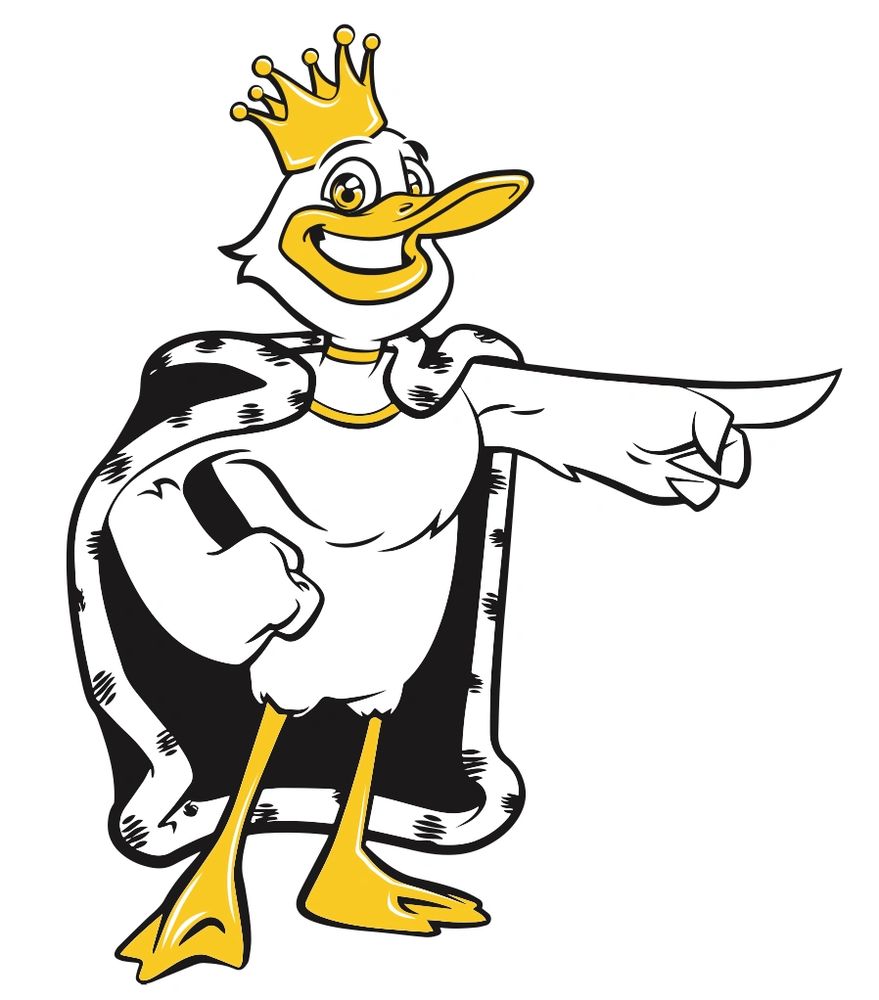 Happy Duct King Duck Mascot