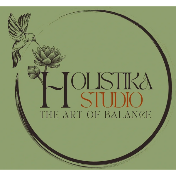 logo the art of balance,green koliber and flower