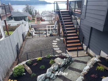 After picture of landscaping job in Anacortes, Washington