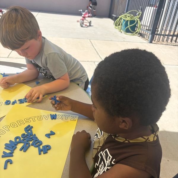 Working on our letter learning. 