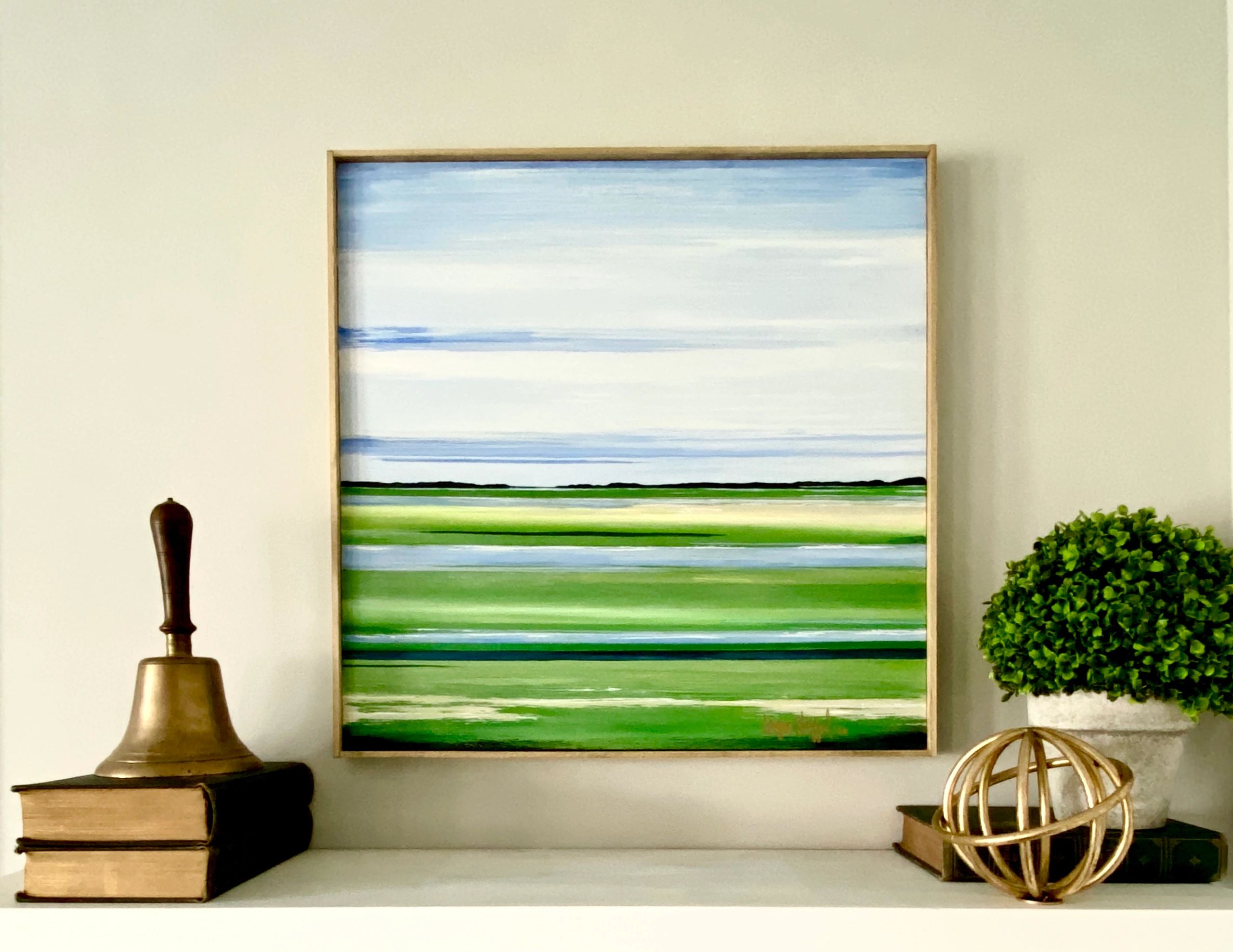 24 X 24 custom framed piece. Sold 