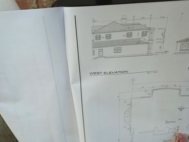 Custom home building blueprint 