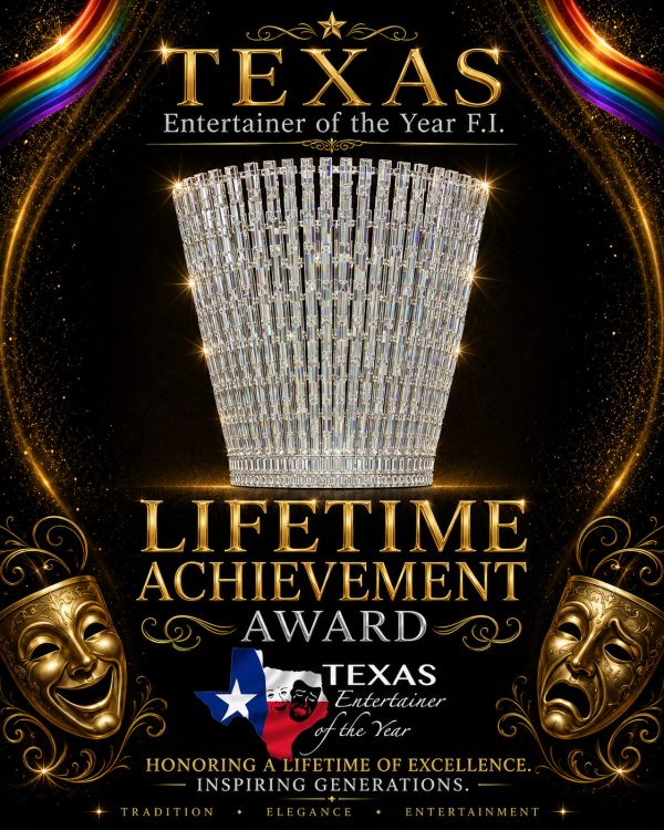 Texas Entertainer of the Year Lifetime Achievement Award poster.