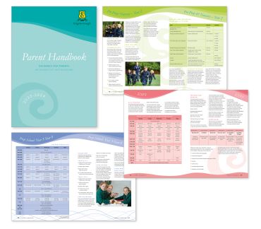 Parent handbook with schedules and guidelines.