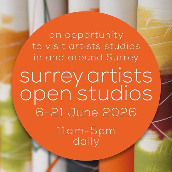 Surrey Artists Open Studios event from June 6-21, 2026, 11am-5pm daily.