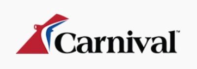 Carnival logo with a stylized red and blue ship funnel graphic.
