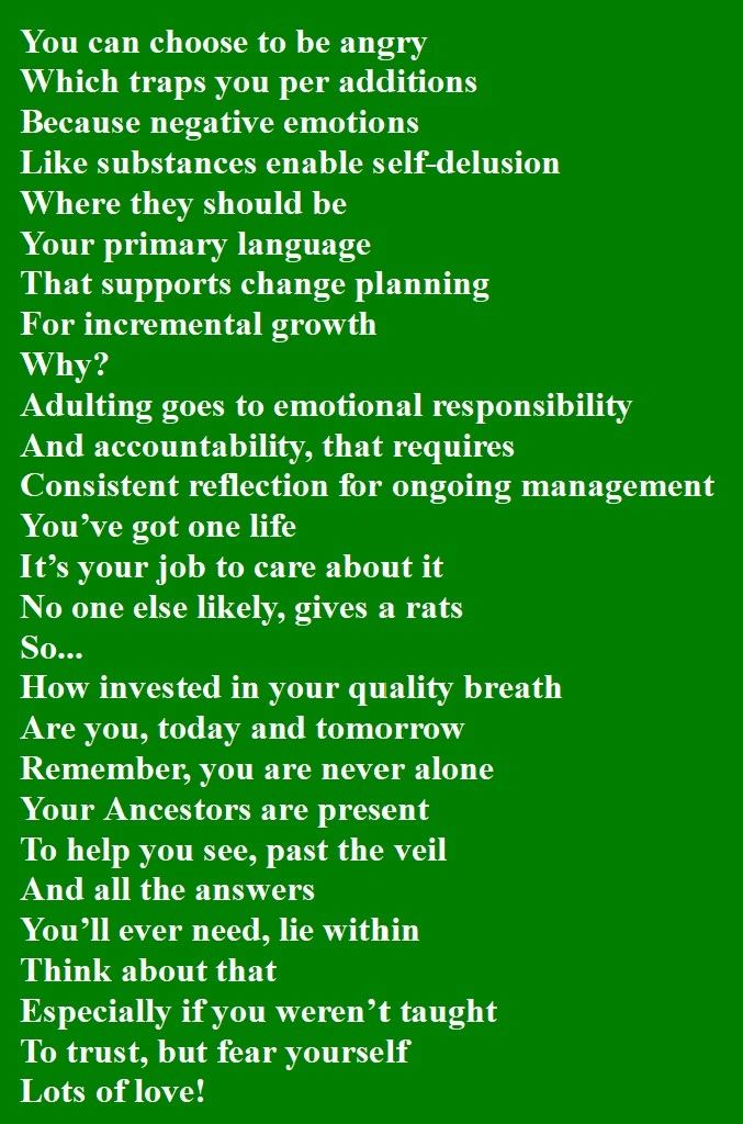 Inspirational poem about emotional responsibility and self-growth.