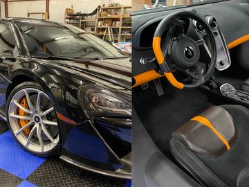 Black McLaren 570s Interior and Exterior Detail