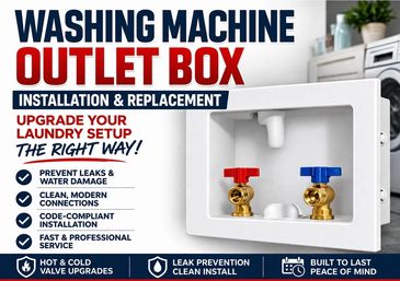 🧼 WASHING MACHINE OUTLET BOX INSTALLATION & REPLACEMENT
