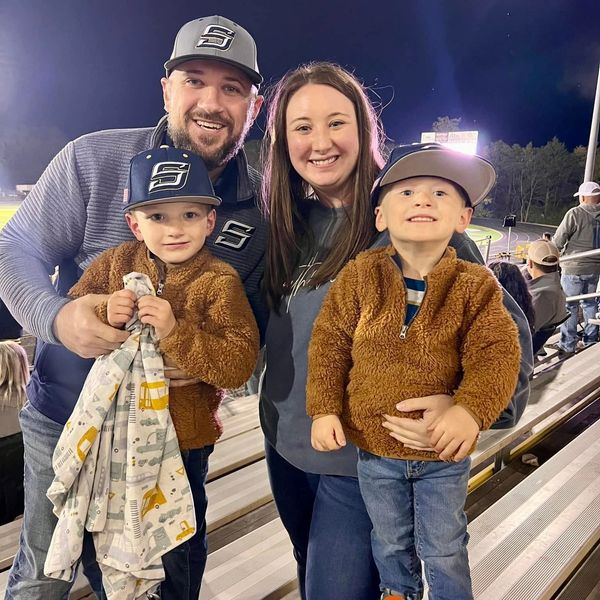 Brett Difani and family supporting Southside football.