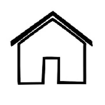 Simple black and white house outline.
