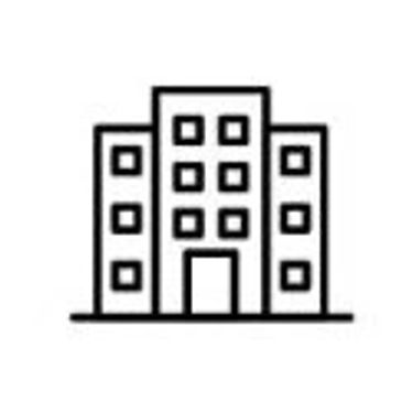 Icon of a building with multiple windows and a door.