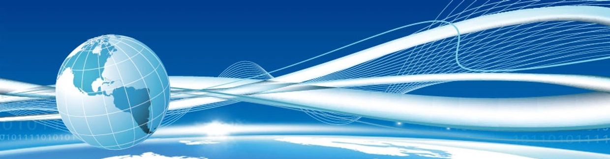 Abstract globe with digital waves over blue background representing global connectivity