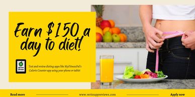 Ad for diets. Make money daily to diet.
