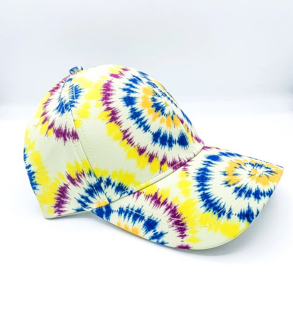 multi colour tie dye baseball cap